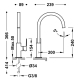 Monomando lavabo tres exclusive cuadro xxl con maneta acero 00660702ac