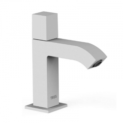 Grifo lavabo tres exclusive cuadro 1 agua volante 145 mm blanco mate 00750301bm