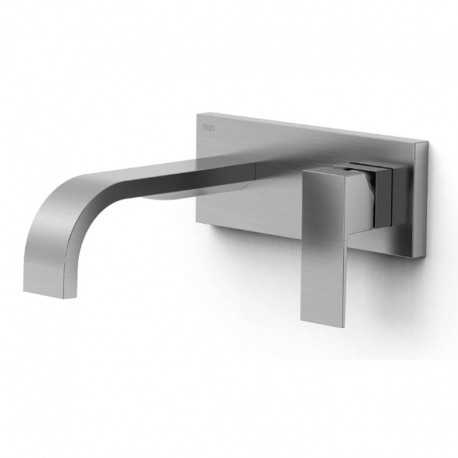 Monomando lavabo tres exclusive cuadro empotrado 180mm acero 00630011ac