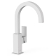 Monomando lavabo tres exclusive cuadro alto con maneta blanco mate 00660602bm