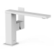 Monomando cuadro exclusive tres lavabo caño recto maneta 150mm blanco mate 00620501bm