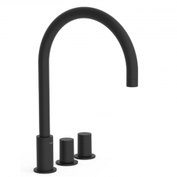 Bimando lavabo de repisa tres exclusive study 373mm negro mate 06110501nm