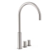 Bimando lavabo de repisa tres exclusive study 453mm acero 06110502ac