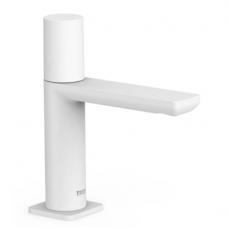 Grifo lavabo tres exclusive loft colors 1 agua 166mm blanco mate 20050301bm