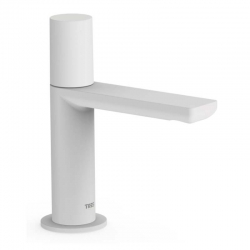 Grifo lavabo tres exclusive project-tres 1 agua 166mm blanco mate 21150301bm