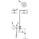 Monomando kit ducha termostatico tres study empotrado 2 vias acero 26225003ac