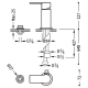 Monomando bide tres loft con transferencia a duchita acero 20013001ac