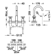 Bimando lavabo de repisa tres mont blanc cromo 28310501