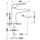 Grifo monomando lavabo tres fuji ecoeficiente 174mm cromo 28110401