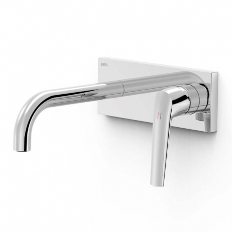 Monomando lavabo tres fuji empotrado 180mm cromo 28130003