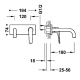 Monomando lavabo tres fuji empotrado 180mm cromo 28130003