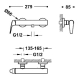 Monomando ducha tres fuji mural acero 28116701ac