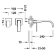 Monomando lavabo slim tres empotrado 240mm cromo 20230004