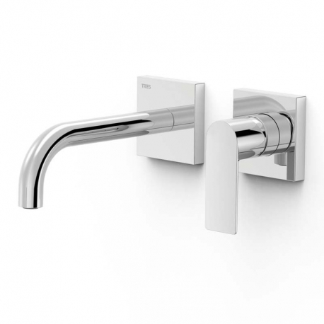 Monomando lavabo tres loft empotrado 180mm cromo 20030001