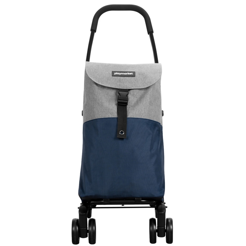 Carro compra 4 ruedas pocket plegable new azul indigo en Optimus