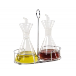 LAZZARU Aceitera Antigoteo de Cristal - Botella 570ml para Aceite de Oliva  y Vinagre Cocina 