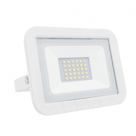 Proyector led plano matel 20w luz fria 6400k 2000 lumens blanco