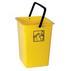 Cubeta reciclar fervik con asa 26l amarillo