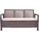 Sofa ratan resina triple tarifa marron