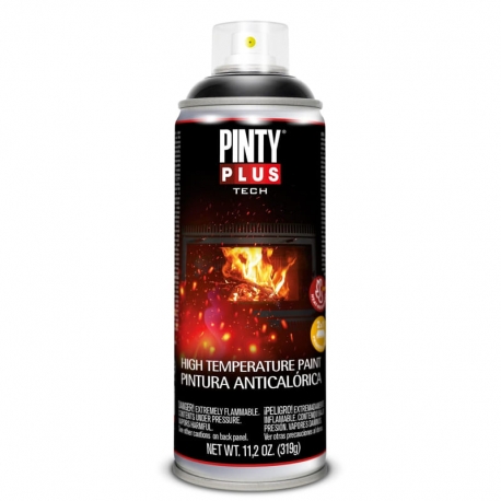 Pintura spray anticalorica pintyplus negro 520 cc