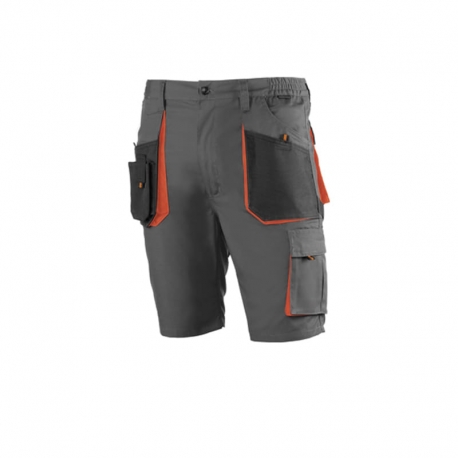 Pantalon corto juba 962 top range gris-naranja talla l