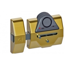 Cerrojo alta seguridad 7930rsa con alarma, reforzado cromo mate