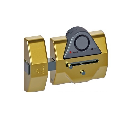 Cerrojo alta seguridad 7930rsa con alarma, reforzado cromo mate