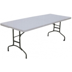 Mesa jard 183x75x75cm pleg resina-acero natuur