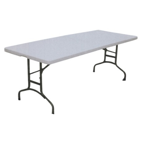 Mesa jard 183x75x75cm pleg resina-acero natuur