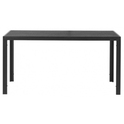 Mesa aluminio polywood negra/negra 150 x 90 cm