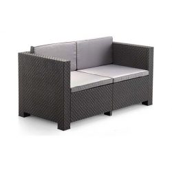 Sofa 2 plazas ratan resina diva