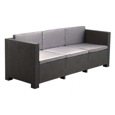 Sofa 3 plazas ratan resina diva