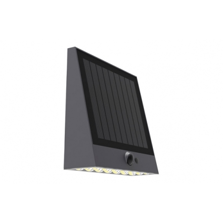 Aplique solar raksa 1000lm 4000k 5.2w negro