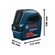 Nivel laser lineas bosch gll 2-10 professional + bolsa protecttora + pila 1,5 v lr6 aa