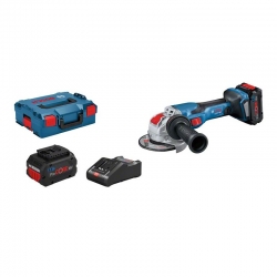 Miniamoladora bosch biturbo bateria gwx 18v-15 c 125 mm + 2 procore 18v 8 ah + gal 18v-160 c