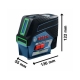 Nivel laser combinado bosch gcl 2-50 cg + l-boxx 136 + placa reflectora medida laser + gba 12v 2ah + gal 12v-40 + accesorios