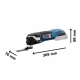 Multiherramienta a bateria bosch gop 18v-28 + 2 gba 5ah + gal 1880 cv + l-boxx 136 + accesorios