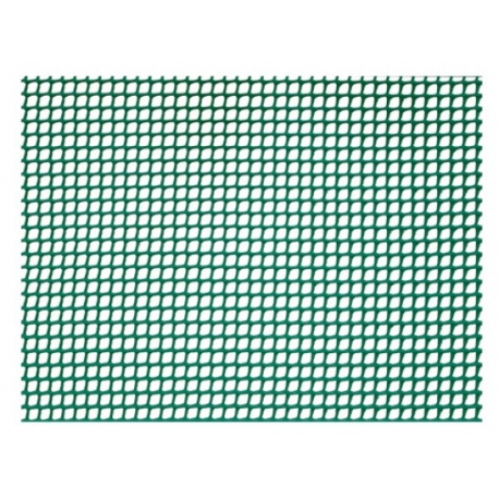Malla plastica 10 x 10 mm 310gr m² 1 x 5 m verde