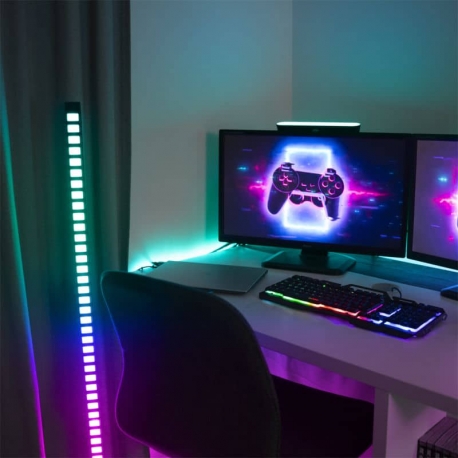 Lampara de pie led 120cm rgb digital usb sincronizacion musical