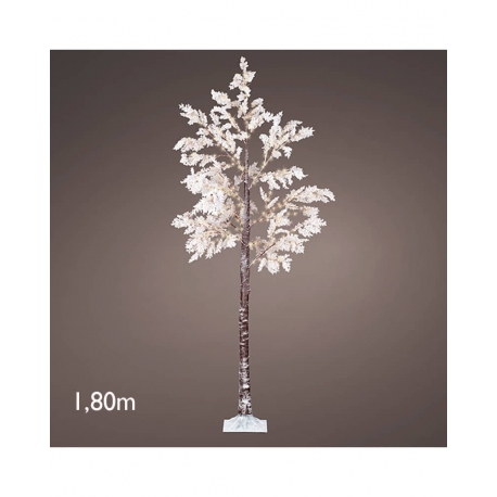 Arbol micro led flores blancas ip44 180 cm