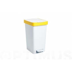 Cubo de basura tatay smart pedal 25l amarillo