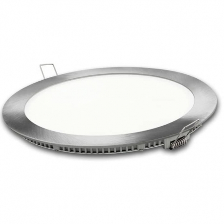 Downlight led matel 6w redondo plata luz natural 4200k 580lm ø120 mm