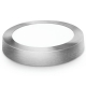 Downlight led matel 6w superficie redondo plata luz neutra 4000k 580lm ø120 mm