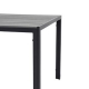 Mesa aluminio madera polywood negra-gris 150x90cm