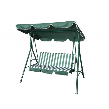 Balancin 170x110x153cm 3 plazas verde/blanco