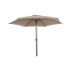 Parasol aluminio inclinable manivela beige