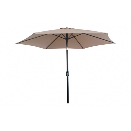 Parasol aluminio inclinable manivela beige