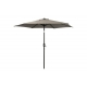 Parasol aluminio inclinable con manivela taupe 2.5 m tubo 38 mm