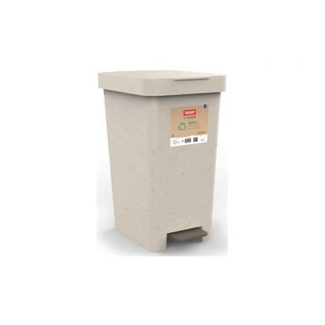 Cubo de basura tatay con pedal 25 lt beige