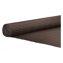 Cañizo pvc reforzado 2 tabiques 19 mm 1,5 x 3 m chocolate